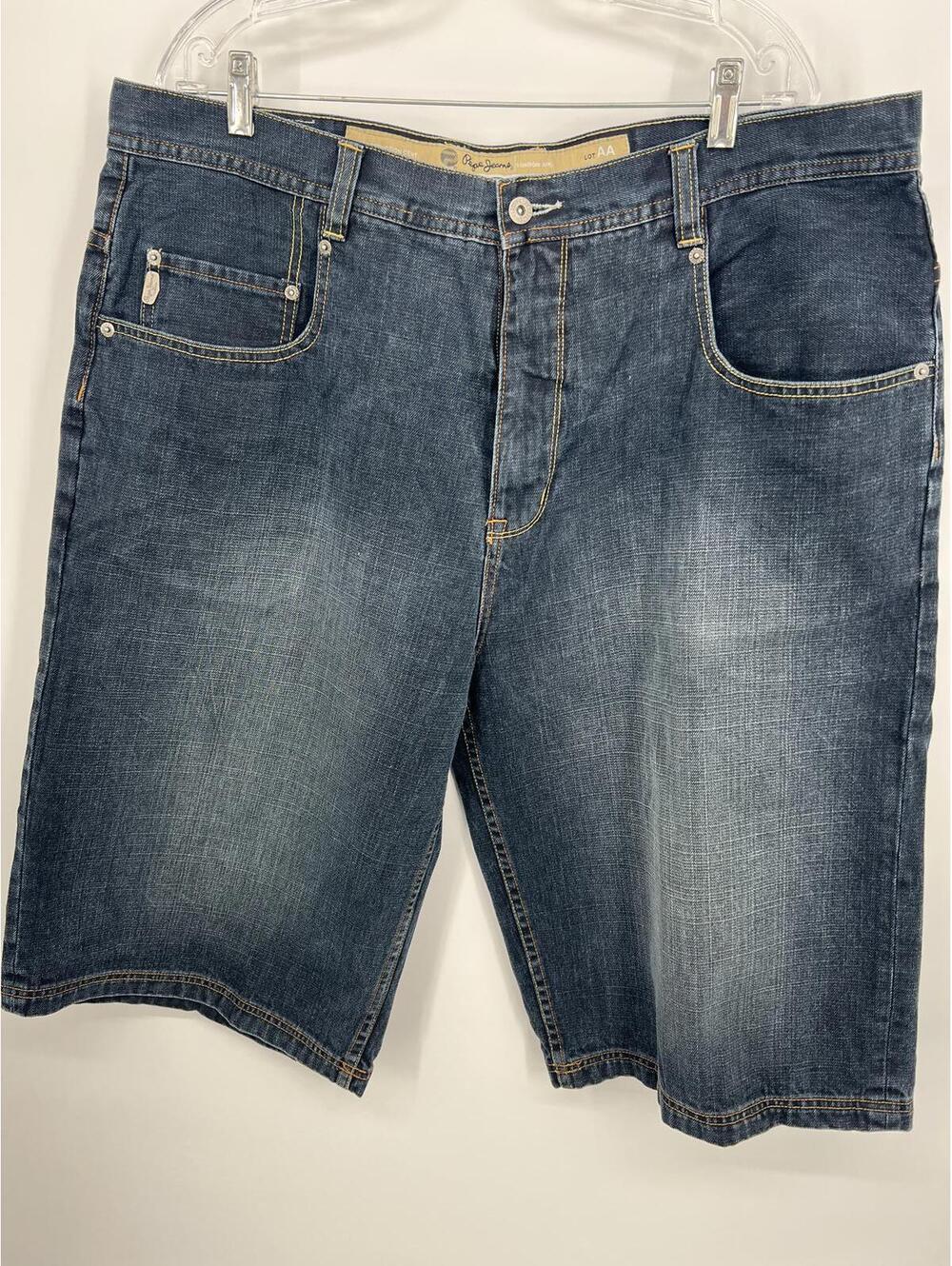 Pepe Jeans Denim Shorts Size 42 Blue Faded Classic Streetwear